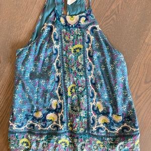 Embroidered sleeveless top